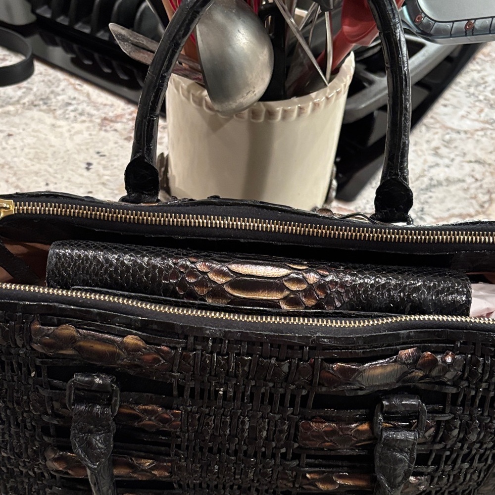 Nancy Gonzalez Black Crocodile Satchel - Picture 4 of 6
